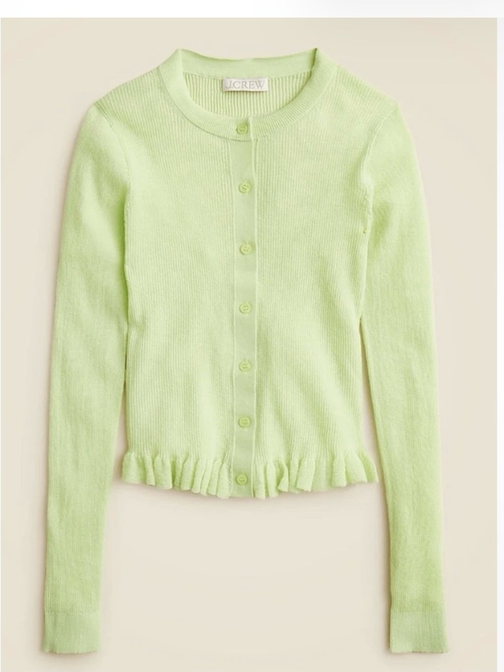 J.Crew ruffle trim cotton gauze cardigan XXL